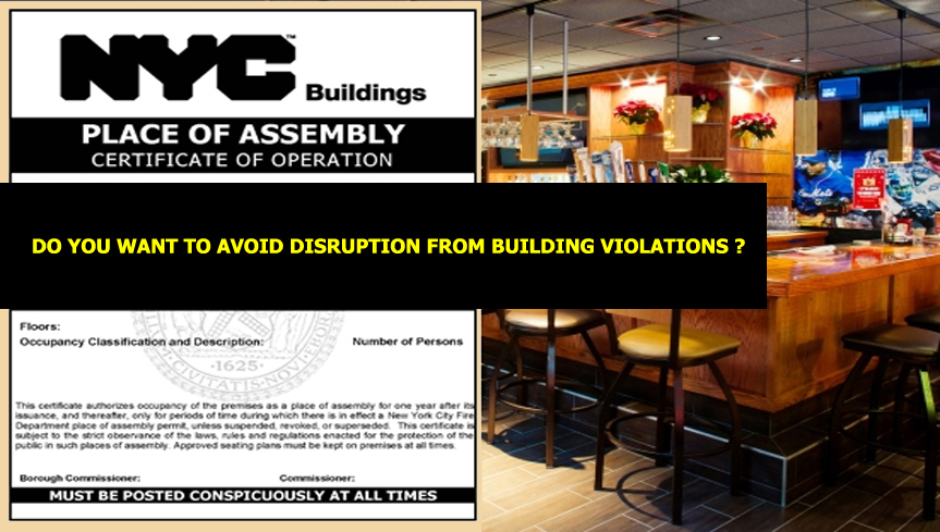 PLACE OF ASSEMBLY CERTIFICATE OF OPERATION